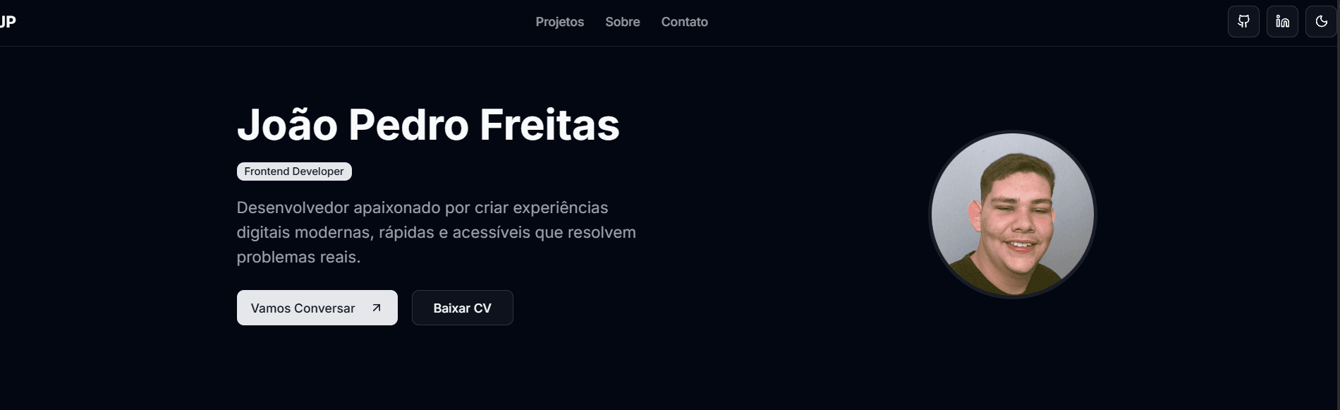Imagem do projeto Meu Portfólio v2
